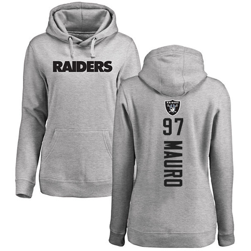 Men Oakland Raiders Ash Josh Mauro Backer NFL Football 97 Pullover Hoodie Sweatshirts